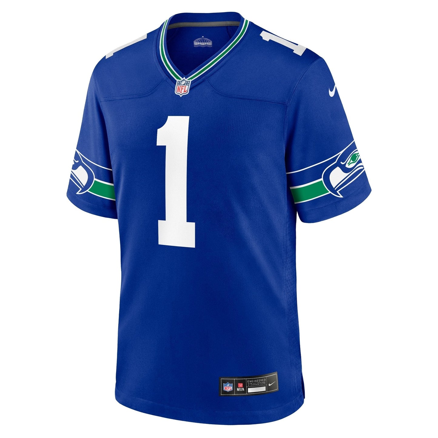 Men's  Warren Moon Royal Seattle Seahawks Retired Player Alternate Game Jersey