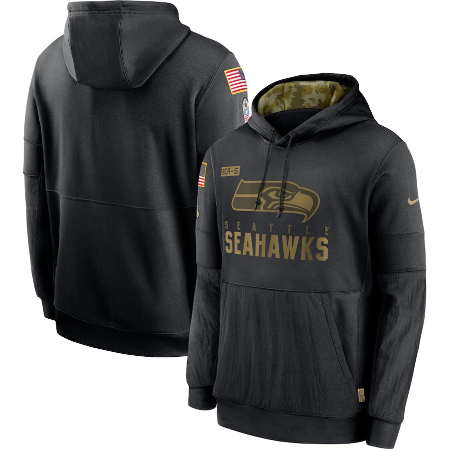 Men's Seattle Seahawks 2020 Salute to Service Hoodie Black