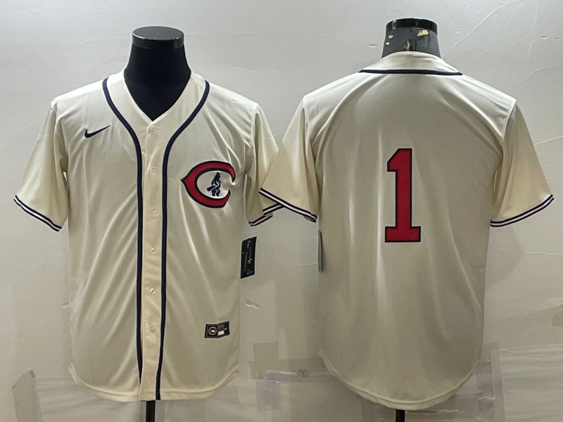 Men's Chicago Cubs Kosuke Fukudome Cream Player Name Jersey