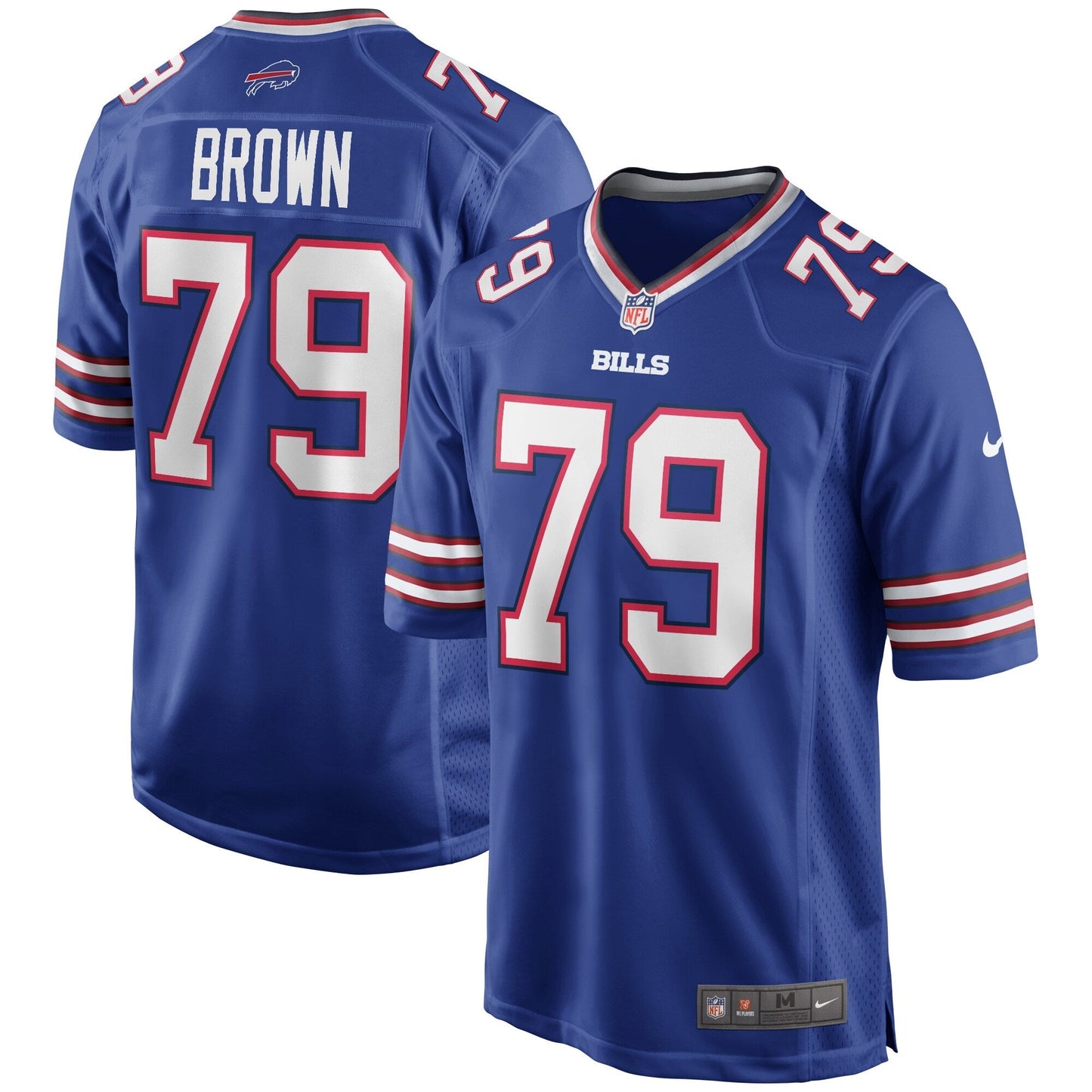 Buffalo Bills Ruben Brown Royal Game Retired Player Jersey