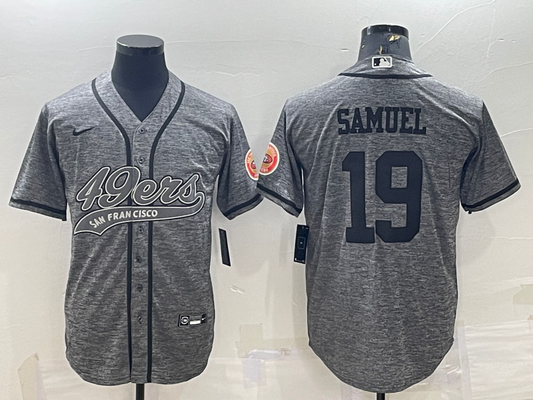 Men's San Francisco 49ers Deebo Samuel #19 Grey Game Jersey1 Joint Edition