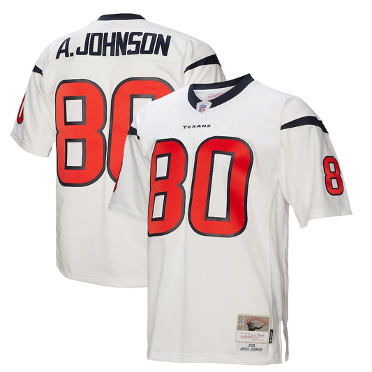 Men's Houston Texans Andre Johnson Mitchell & Ness White Legacy Replica Jersey
