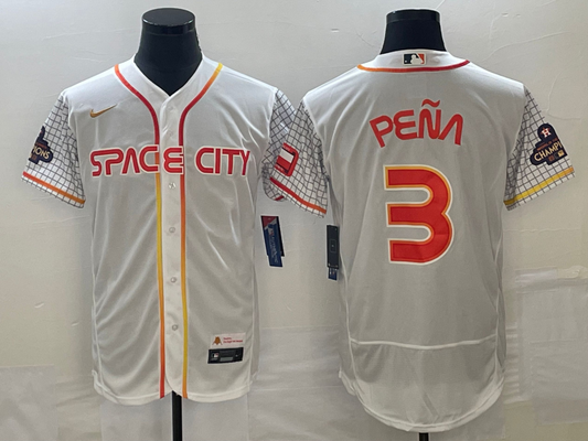 Men's Houston Astros Jeremy Pena White City Connect Replica Player Jersey
