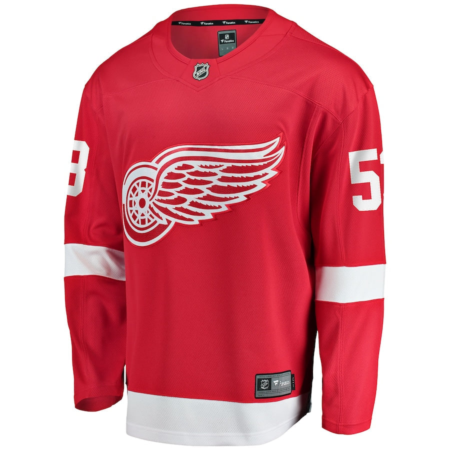 Moritz Seider Detroit Red Wings Home Breakaway Jersey - Red