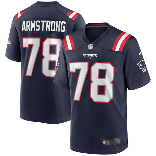 Bruce Armstrong New England Patriots  Game Retired   Jersey - Navy
