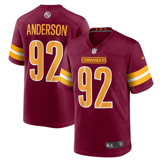 Abdullah Anderson Washington Commanders  Game   Jersey - Burgundy