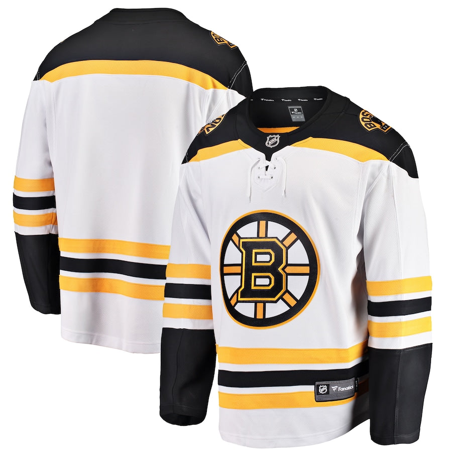 Custom Boston Bruins  Breakaway Away Jersey - White