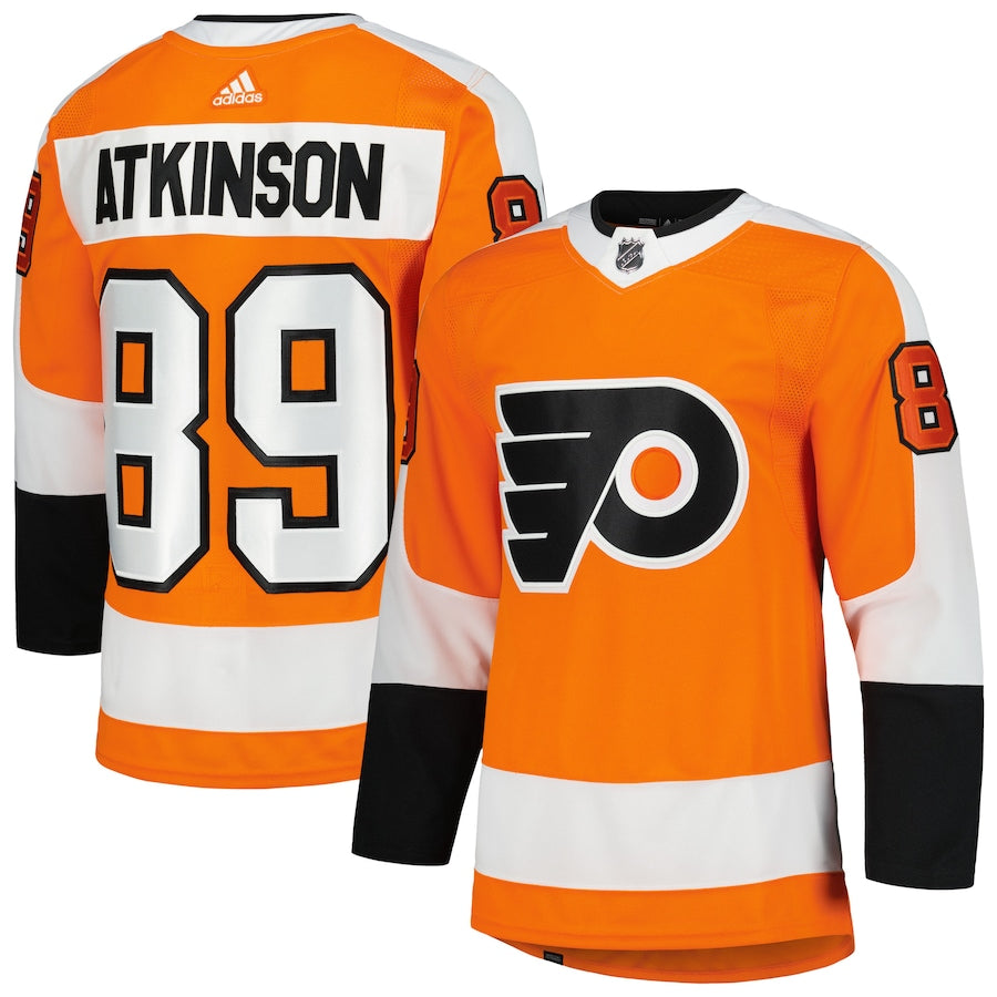 Men's Philadelphia Flyers Cam Atkinson  Orange Home Primegreen Authentic Pro Player - Jersey