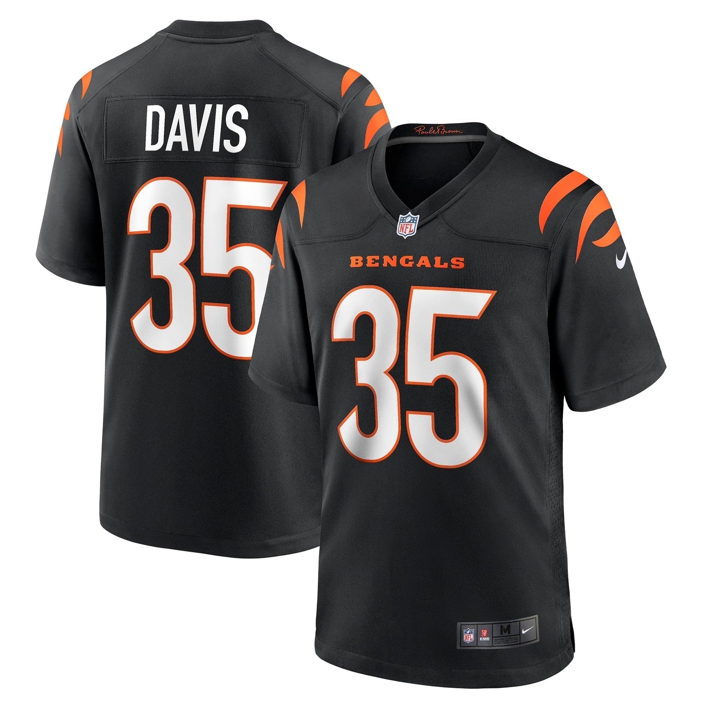 Jalen Davis Cincinnati Bengals  Game   Jersey - Black