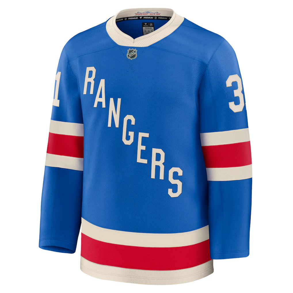 Igor Shesterkin New York Rangers Fanatics Centennial Premium Jersey - Blue