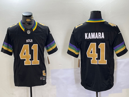 Men's New Orleans Saints Alvin Kamara Black Team Player Jersey
