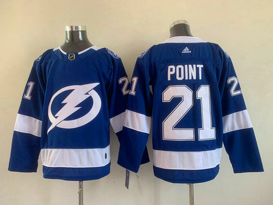 Men's Tampa Bay Lightning Brayden Point #21 Blue Home Breakaway Player Jersey1