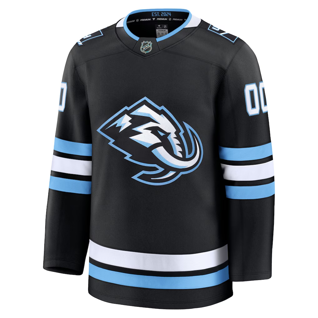 Custom Utah Mammoth Fanatics Home Premium Jersey - Black