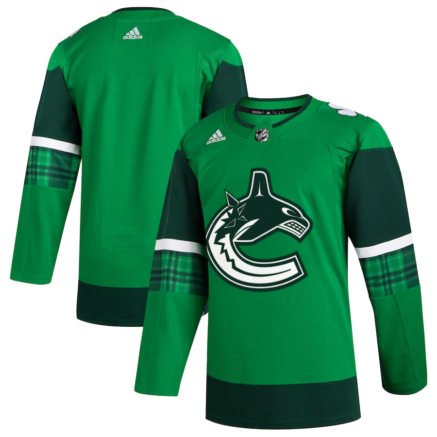 Men's Vancouver Canucks  Kelly Green 2023 St. Patrick's Day Primegreen Authentic Jersey