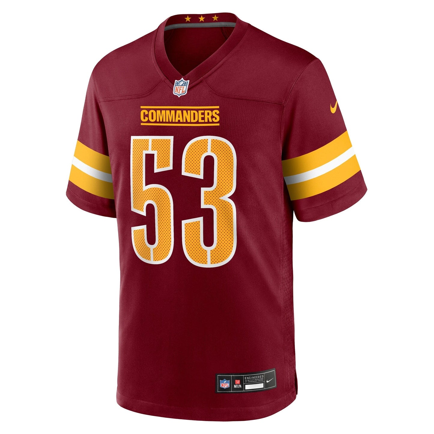 Washington Commanders Lucas Niang Burgundy Team Game Jersey