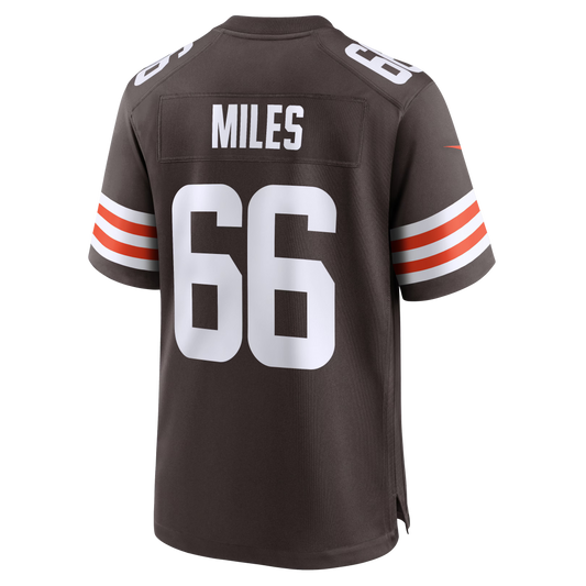 Cleveland Browns Joshua Miles Brown Team Game Jersey