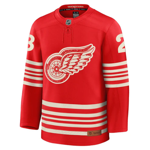 Lucas Raymond Detroit Red Wings Fanatics Centennial Jersey