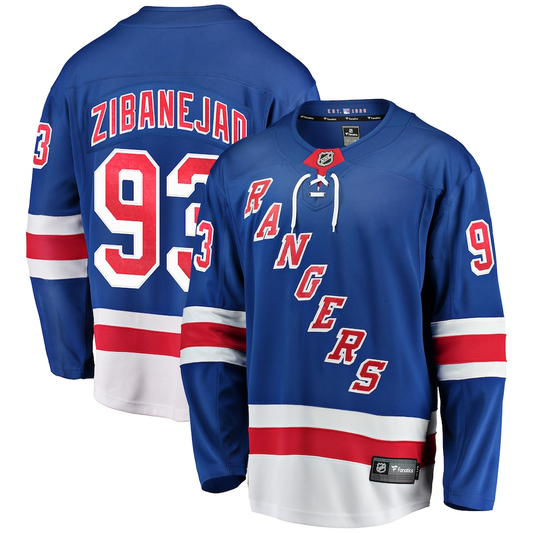 Mika Zibanejad New York Rangers Fanatics Home Premium Jersey - Blue