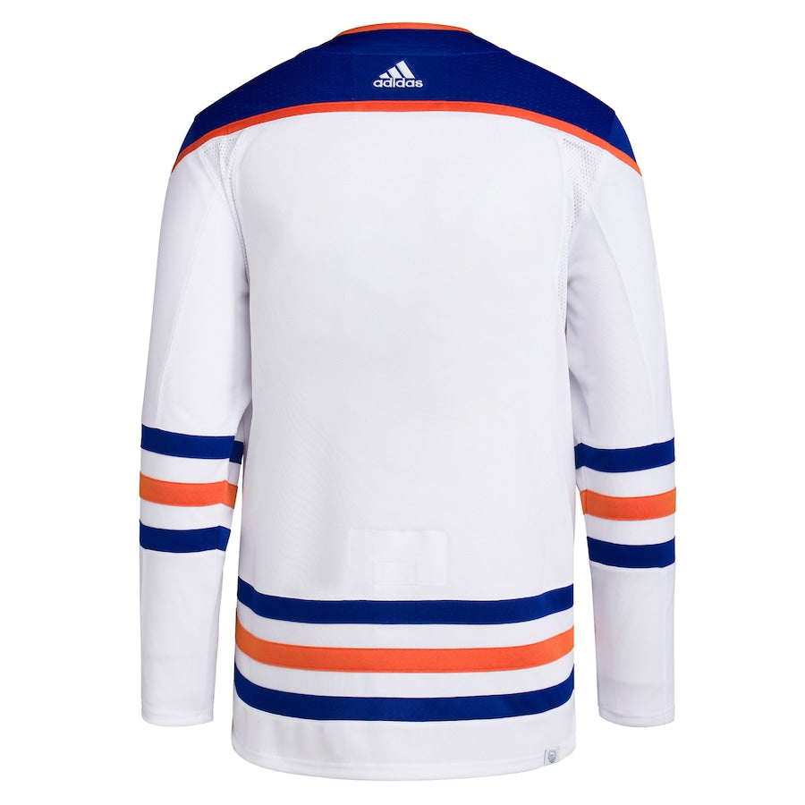 Custom Edmonton Oilers Men's Away Primegreen Blank Jersey - White