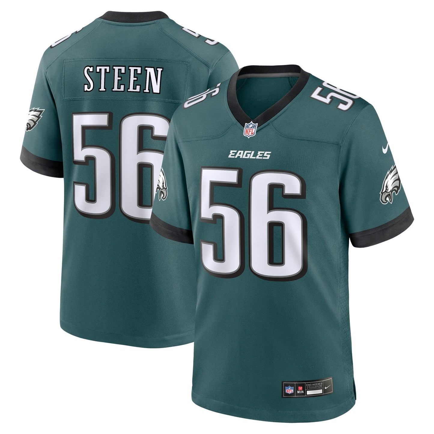 Tyler Steen Philadelphia Eagles  Team Game Jersey - Midnight Green