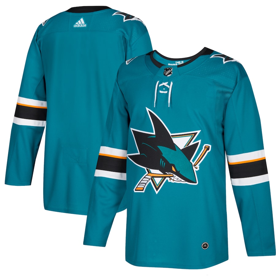 Men's San Jose Sharks  Teal Home Authentic Blank Jersey