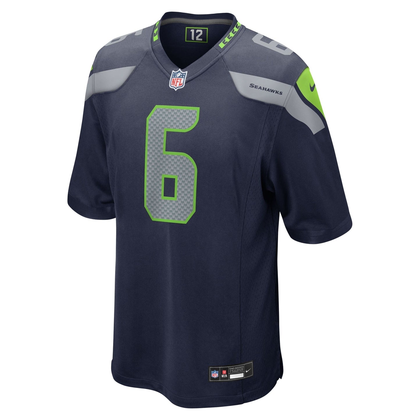 Men's Seattle Seahawks Jalen Milroe  College Navy 2025 NFL Draft Game Jersey