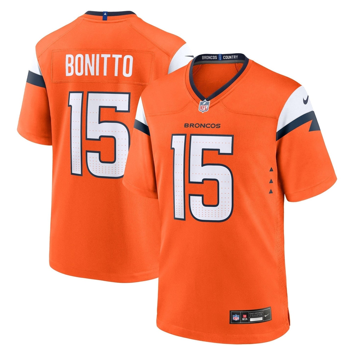 Nik Bonitto Denver Broncos  Team Game Jersey -  Orange