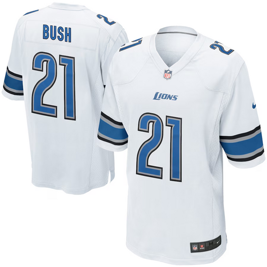 Reggie Bush Detroit Lions  Game Jersey - White