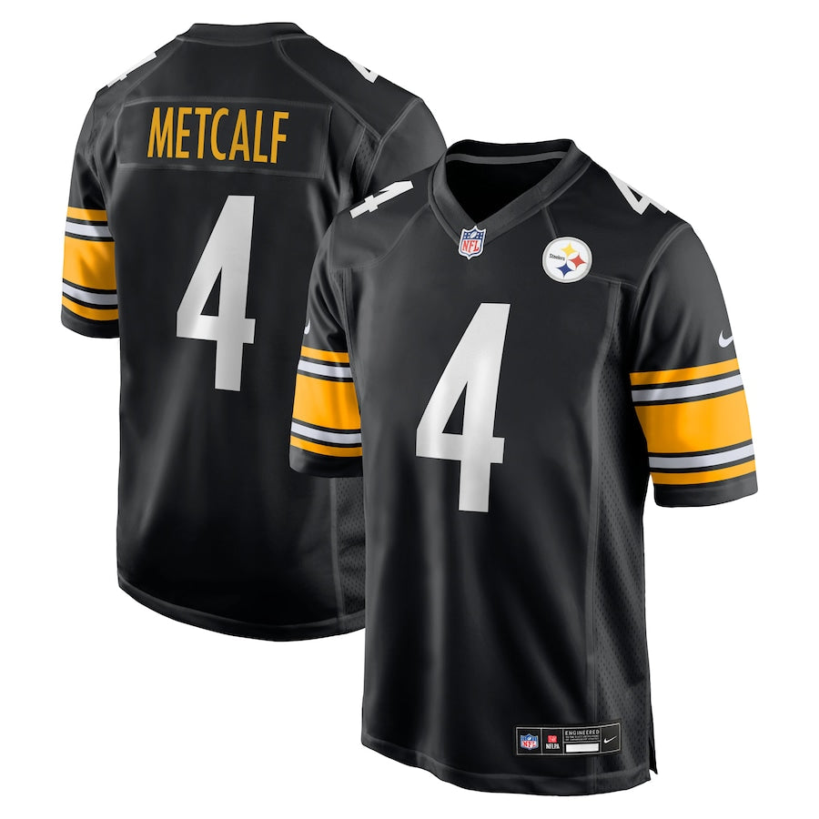 Men's Pittsburgh Steelers DK Metcalf  Black Game Player Jersey