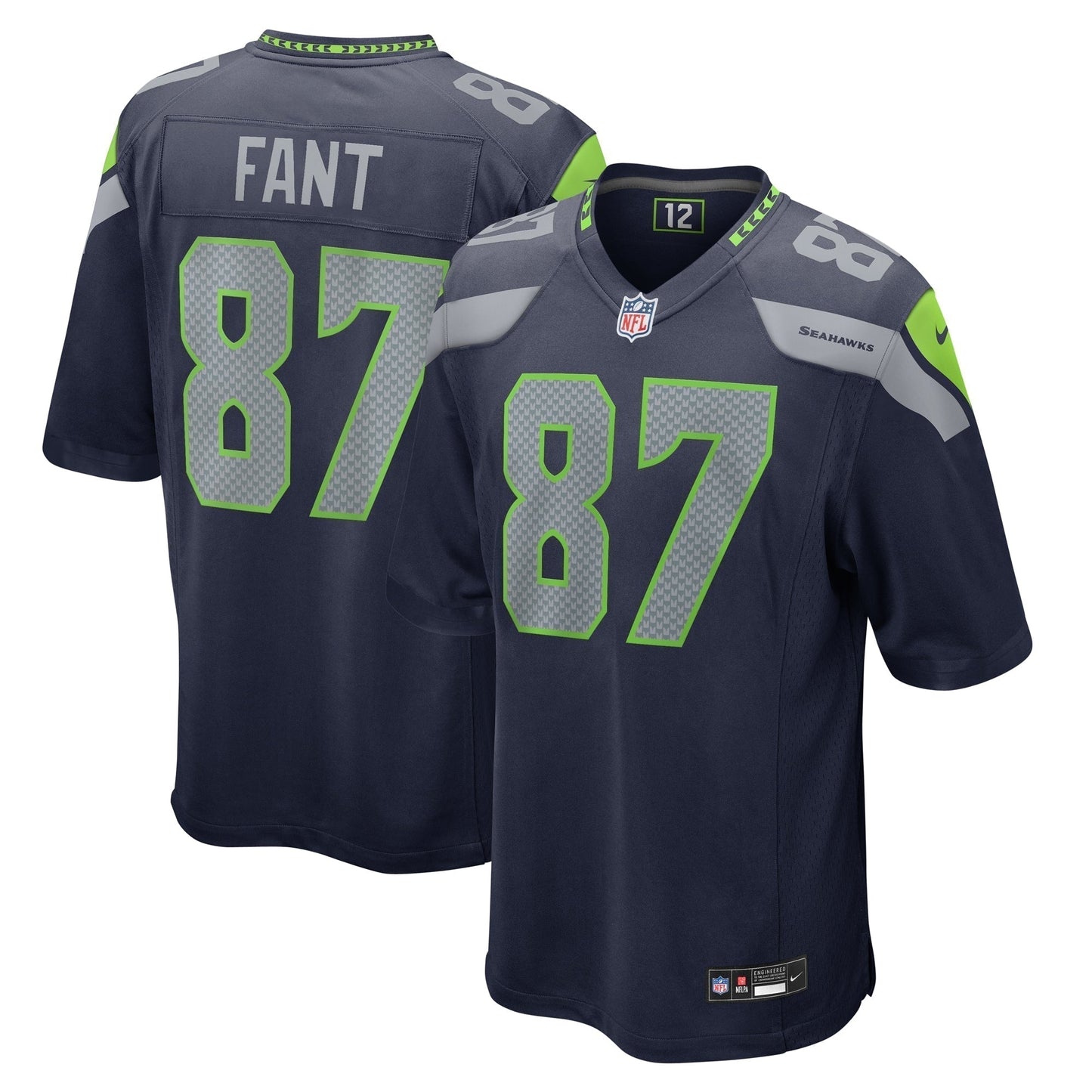 Noah Fant Seattle Seahawks   Game Jersey -  College Navy