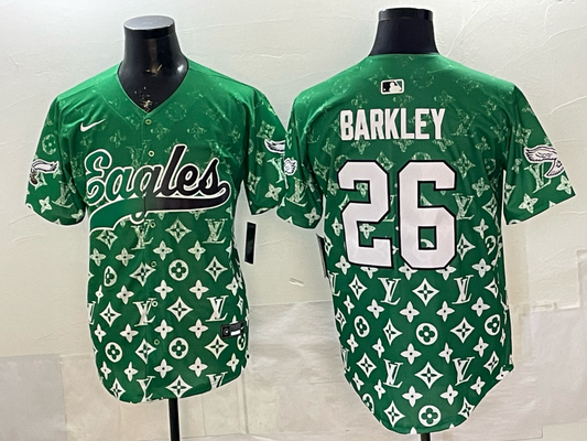 Men's Philadelphia Eagles Saquon Barkley #26 Green Player Jersey