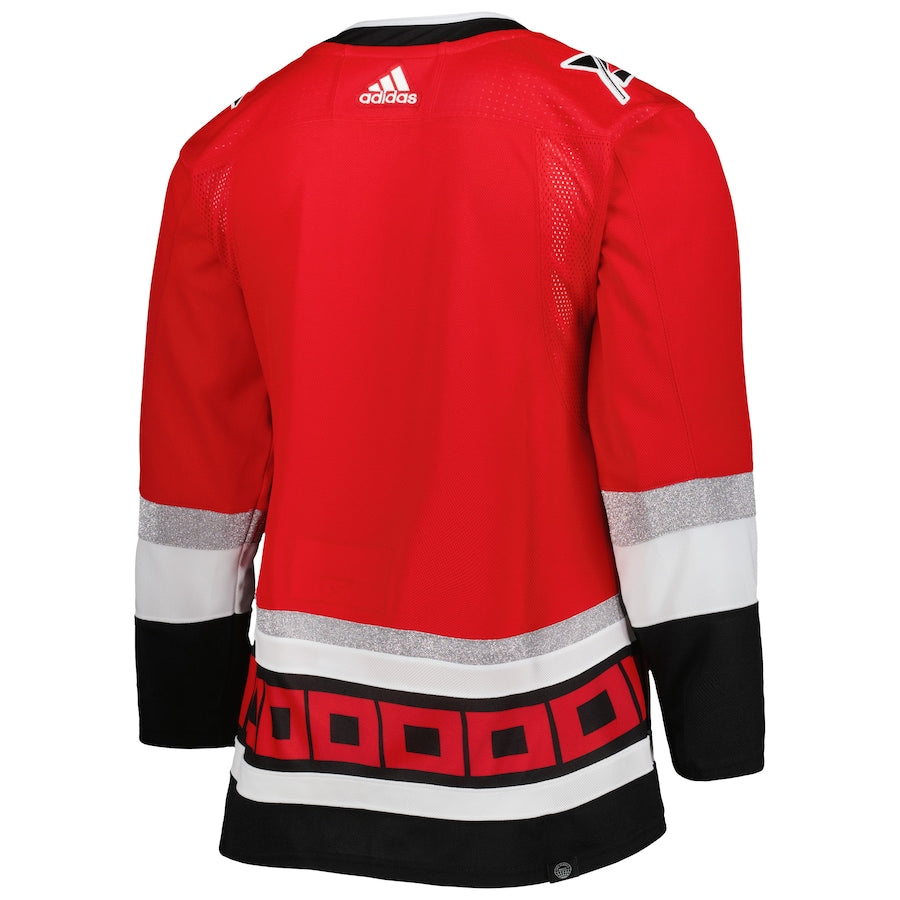 Custom Carolina Hurricanes  2022-23 25th Anniversary Primegreen  Jersey - Red