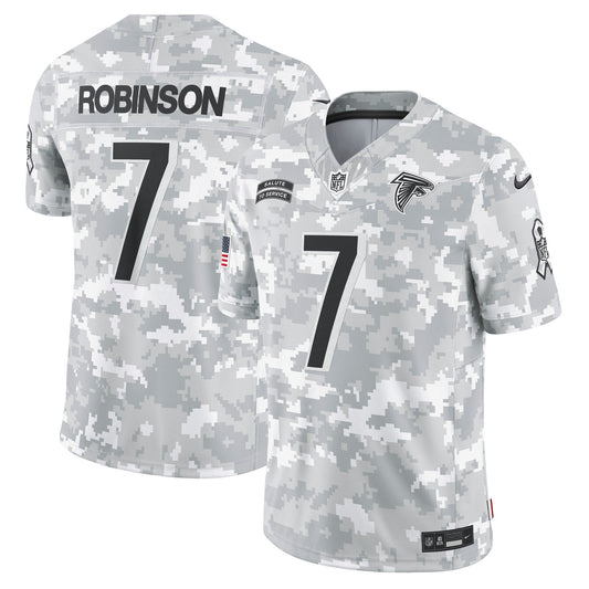 Bijan Robinson Atlanta Falcons  2024 Salute to Service Limited Jersey - Arctic Camo