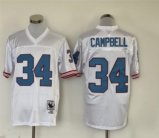 Men's Tennessee Oilers Earl Campbell White Legacy Replica Jersey