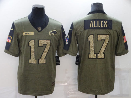 Men's Buffalo Bills Josh Allen Brown Game Player Jersey