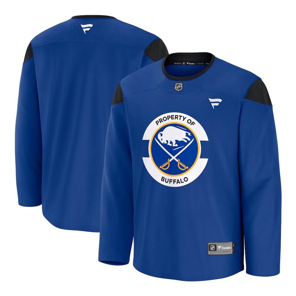 Men's Buffalo Sabres Fanatics Royal Practice Blank Jersey