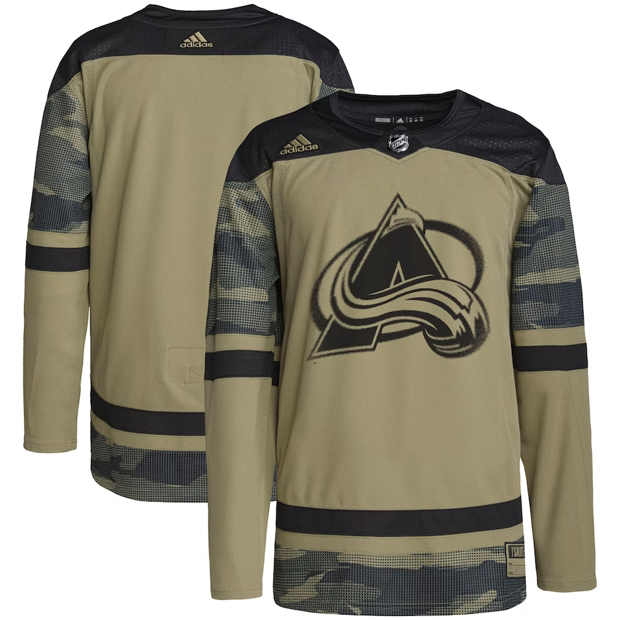Men's Colorado Avalanche Camo Military Appreciation Team Authentic Practice Blank Jersey1