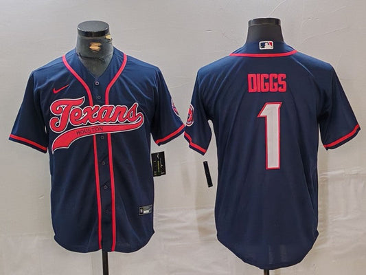 Men's Houston Texans Stefon Diggs Navy Player Jersey