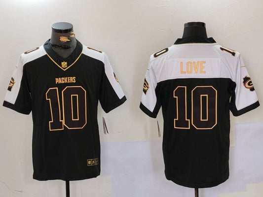 Men's Green Bay Packers Jordan Love Black Game Player Jersey