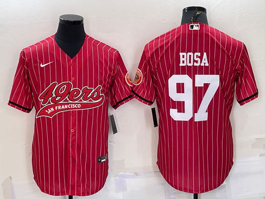 Men's San Francisco 49ers Nick Bosa Red Player Jersey Joint Edition