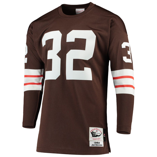 Cleveland Browns 1964 Jim Brown Mitchell & Ness Brown Authentic Throwback Retired Player Jersey