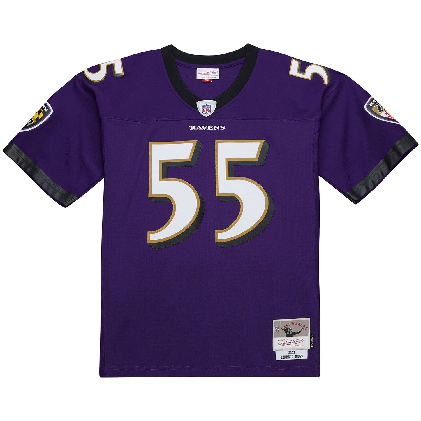 Baltimore Ravens Terrell Suggs Mitchell & Ness Purple 2003 Legacy Replica Jersey