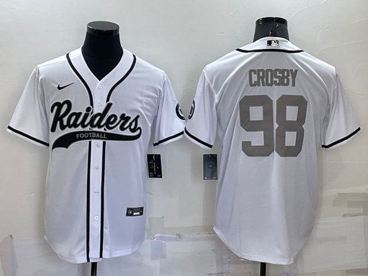 Men's Las Vegas Raiders Maxx Crosby White Player Jersey Joint Edition