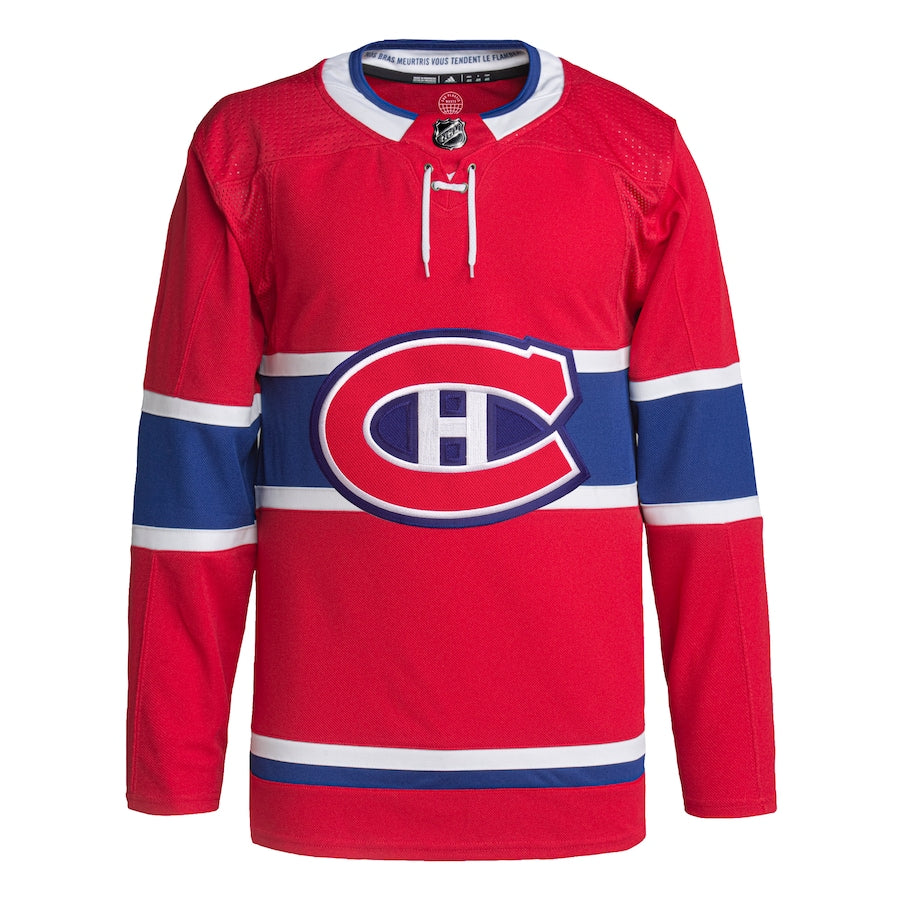 Custom Montreal Canadiens Men's Home Primegreen Jersey - Red