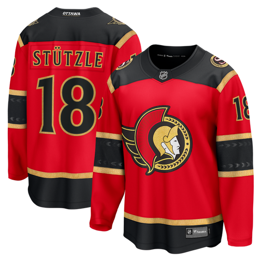 Men's Ottawa Senators Tim Stutzle Fanatics Red Alternate Breakaway Jersey