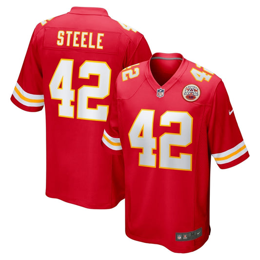 Carson Steele Kansas City Chiefs   Game Jersey -  Red