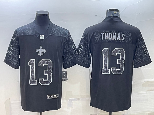 Men's New Orleans Saints Michael Thomas Black RFLCTV Limited Jersey