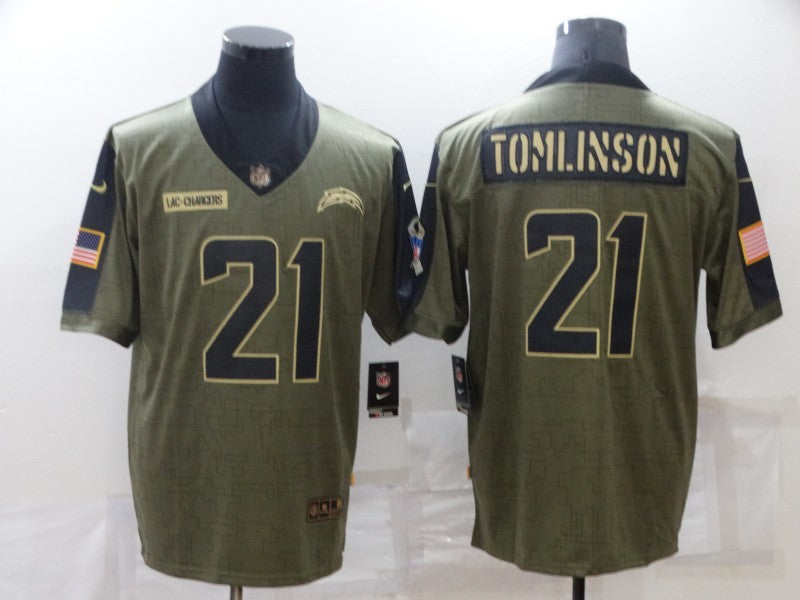 Men's Los Angeles Chargers LaDainian Tomlinson Brown Game Jersey