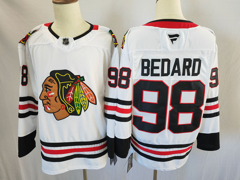 Men's Chicago Blackhawks Connor Bedard Fanatics White Player Jersey