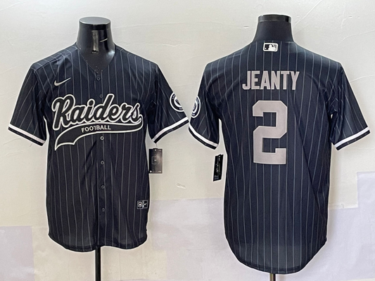 Men's Las Vegas Raiders Ashton Jeanty Black Team Game Jersey